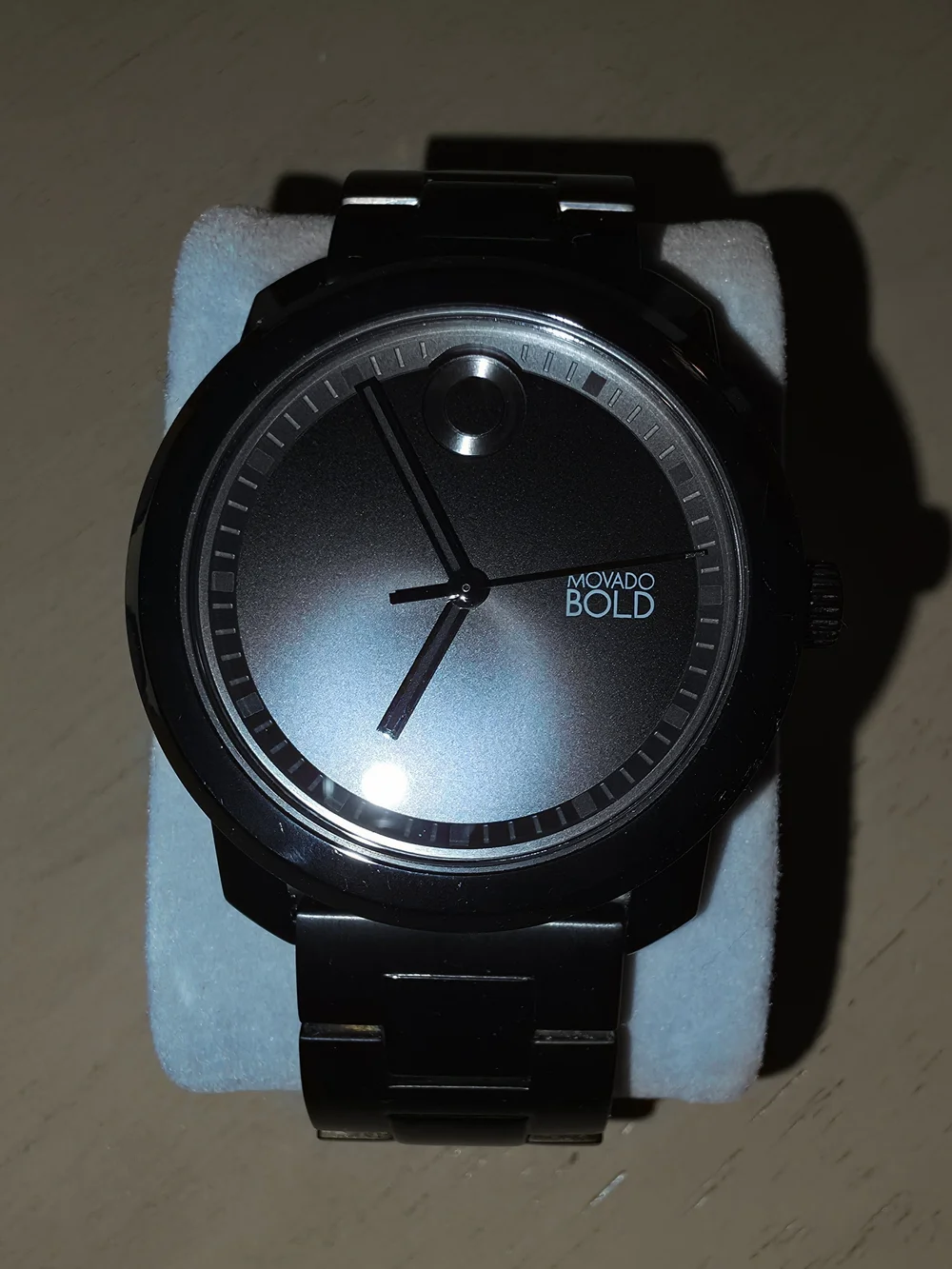 Movado BOLD Black and Silver Men's Stainless Steel Watch